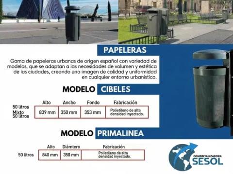 Papelera Primalinea 50 litros SESOL